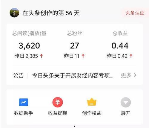 入驻今日头条收入如何,如何轻松实现月入过万